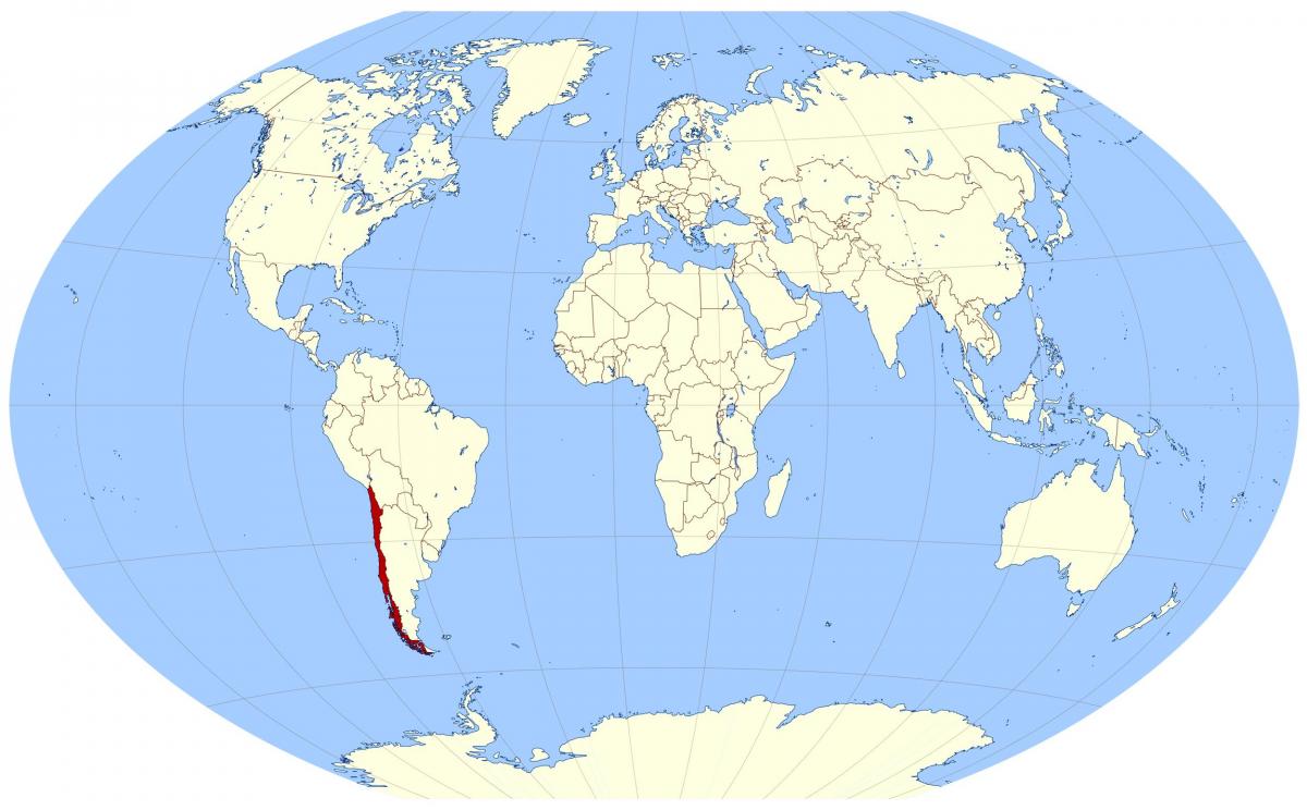 dünyanın xəritəsi gösteren Çili