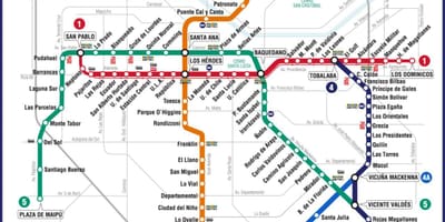 Metro xəritəsi Çili
