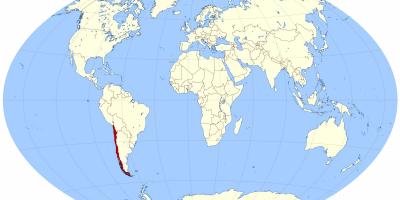 Dünyanın xəritəsi gösteren Çili